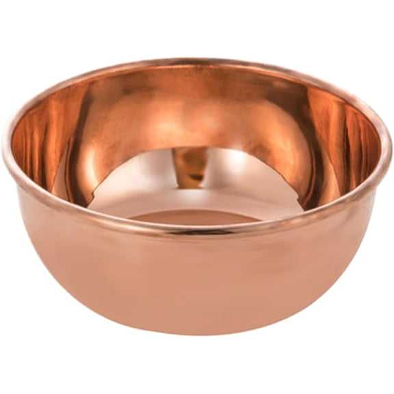 Copper Utensils Copper Bowl: Handmade Pure Copper Mixing Bowls, Flat Bottom Small Copper Bowl for Kitchen, Dinnerware & Decorative Uses
