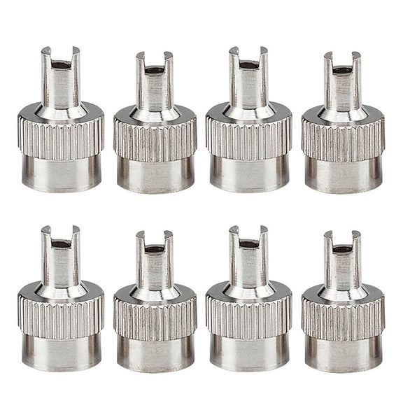 Copper Valves Stem Caps Easy Threaded Installation Tire Valves Covers for Auto Tires Brass Stem Cover Pack of 8