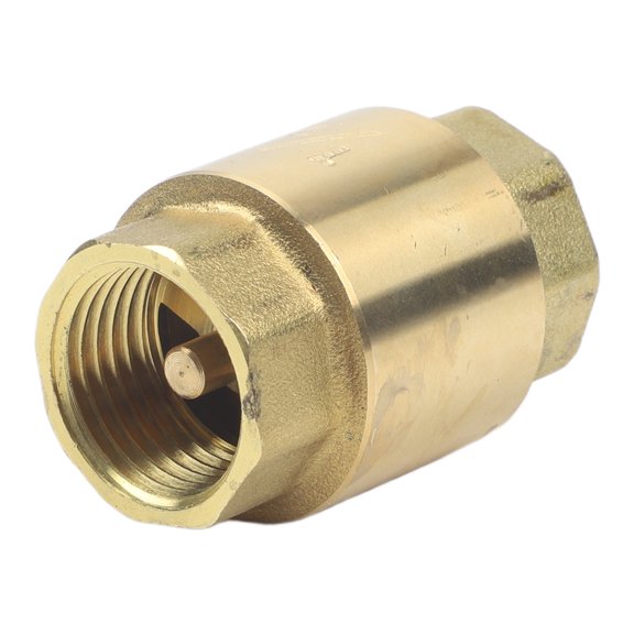 Copper Vertical Check Valve 1/2 Inch, Brass One-Way Water Valve For Water Heater & Meter, Unidirectional Flow Control Fitting For Vertical Plumbing Pipes, Easy Install(B)