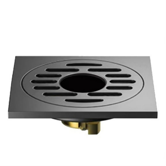Copper Washing Machine Floor Drain, Round Hole Bathroom Drain Odour-proof and Clogging-proof Overflow Floor Drain