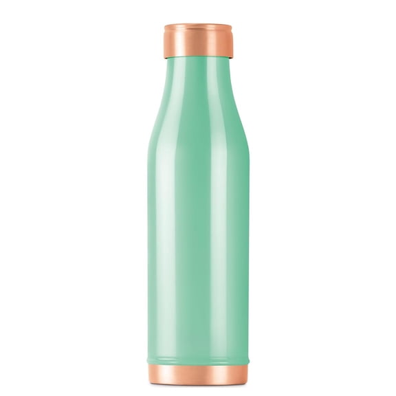 Copper Water Bottle, 31.5 fl oz (930 ml), Leak-Proof Reusable Bottle, Blue / Gray / Green