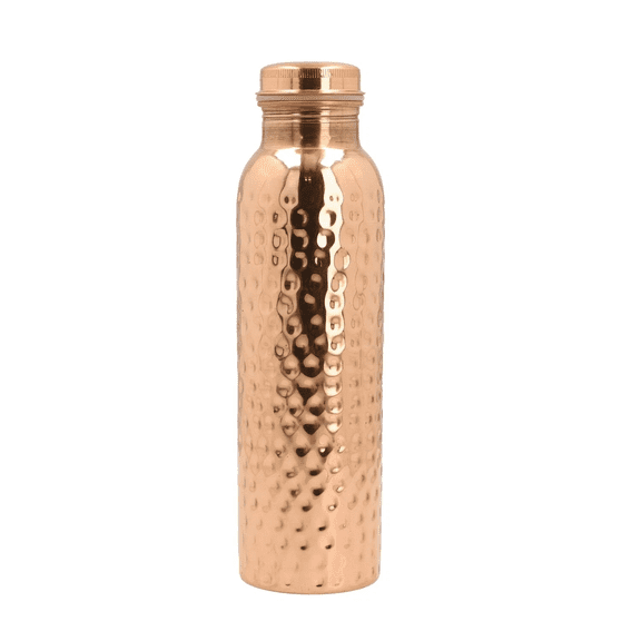 Copper Water Bottle 950Ml Large Handmade Hammered Finish 32Oz