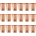 thumbnail image 1 of Copper Water Drinking Glass Set of 24 Ayurvedic Health Tumblers Copper Cups 10.14 Oz (300 ml) Plain, 1 of 2