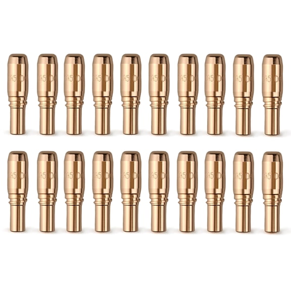 Copper Welding Tips for MIG Work 20 Pack, 0.035 in 0.9Mm Replacement Tip Set with 32Mm Length and 8Mm Diameter for Fabrication Upkeep