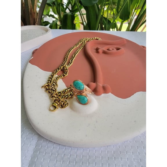 Copper & White Textured Face Tray