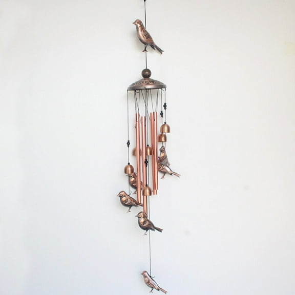 Copper Wind Chimes, 90CM Unique Design Wind Chime, Harmonious Melody Metal Wind Bell, Golden Reflective Outdoor Indoor Home Garden Balcony Decor