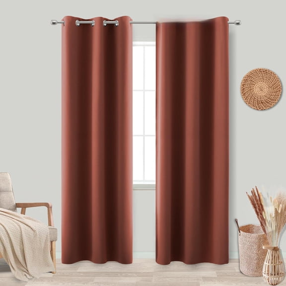 Copper Winter Curtafor Living Roomulated Warm Tiny 24 28 30 36 Inch Wide Windowulation Wamer 38x84 Length Set Of 2 Panels Pottery Terrata