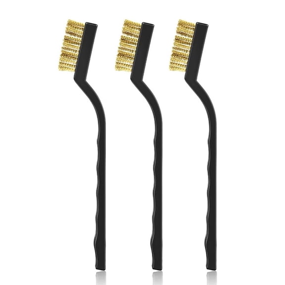 Copper Wire Brush Industrial Toothbrush Cleaning and Derusting Small Brushes Brass / Nylon / Steel Wire Brushes 3PCS