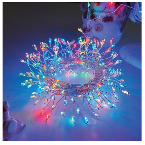 Copper Wire Firecracker Light String, Copper Wire Firecracker Fairy Lights, LED Beaded Fairy Christmas Lights, Holiday Decoration Copper Wire Atmosphere Lights