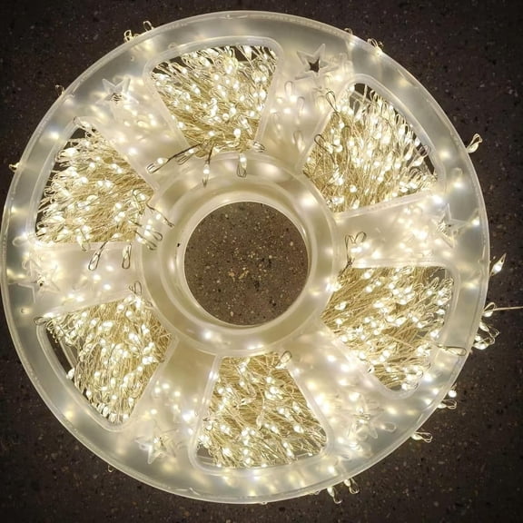 Copper Wire Firecracker Light String, LED Beaded Fairy Lights for Christmas Holiday Decoration, Flexible Copper Wire Atmosphere Lights (Warm, 9.84ft-100 Light-Battery)
