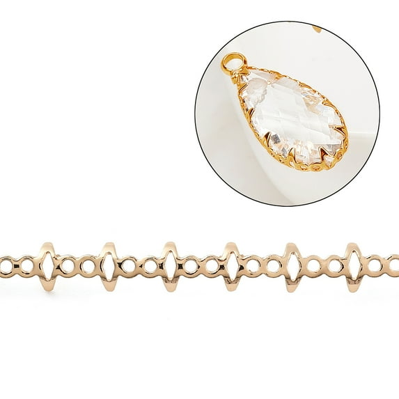 Copper Wire Gallery Wire Bezel Wrapping Setting Light Gold 4x1.5mm about 1m/strand