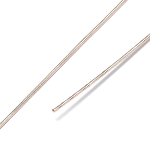 Copper Wire Gimp Wire Flexible Coil Wire Metallic Thread for Embroidery Projects and Jewelry Making Cadmium Free & Nickel Free & Lead Free Misty Rose 18 Gauge 1mm 16.40 Feet(5m)/Roll