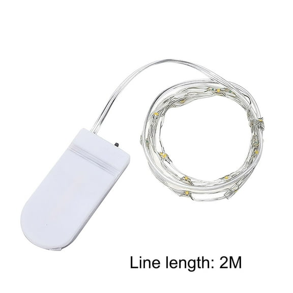 Copper Wire String Lights, LED Decorative Light String, Warm White Flexible Lamp for Home Garden Party Decoration, 2 Meter 20 LED Bulbs