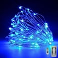 thumbnail image 1 of Copper Wire String Lights USB Powered LED Fairy Lights 8 Modes with Timer Remote Control for Home Bedroom Birthday Party Wedding Christmas Festival Decor (65.6ft 200leds, Blue), 1 of 8