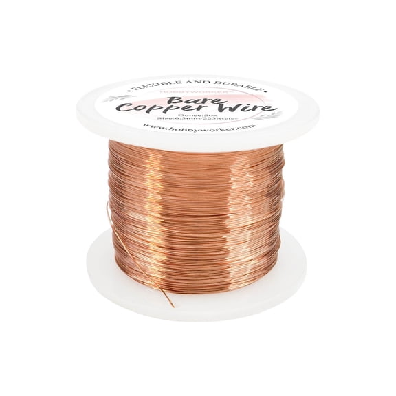 Copper Wire for DIY Crafts and Jewelry 223m/Roll Flexible Metal Wire for Jewelry