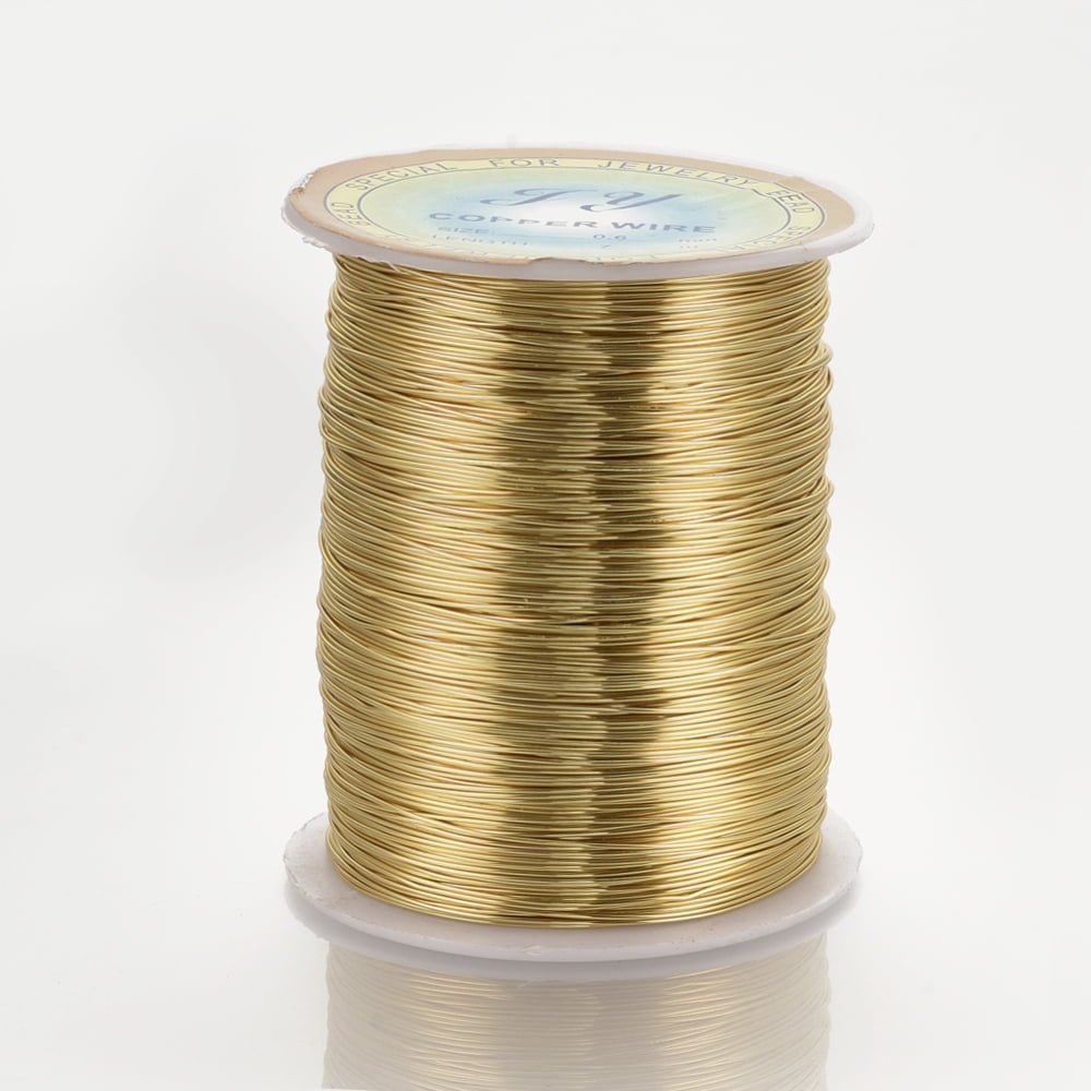 Copper Wire for Jewelry Making Long-Lasting Plated Golden 26 Gauge 0.4mm about 2952.75 Feet(900m)/roll