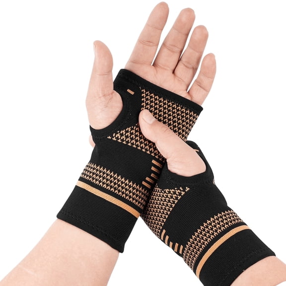 Copper Wrist Compression Sleeve, Comfortable and Breathable, Suitable for Arthritis Relief, Carpal Tunnel Syndrome Support, and Wrist Stabilization