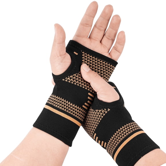 Copper Wrist Compression Sleeve, Comfortable and Breathable, Suitable for Arthritis Relief, Carpal Tunnel Syndrome Support, and Wrist Stabilization