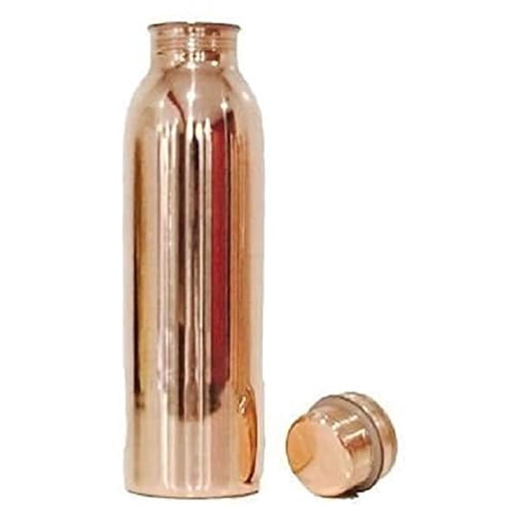 Copper Yoga Water Bottle, 1000ML, Set of 1, Copper
