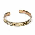 thumbnail image 1 of Copper and Brass Cuff Bracelet Healing Chant 0.5 inches wide DZI (J), 1 of 4
