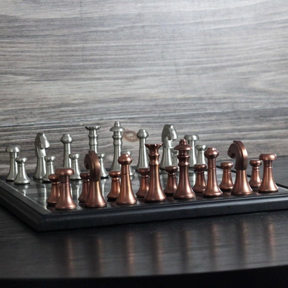 Copper and Silver Chess Set