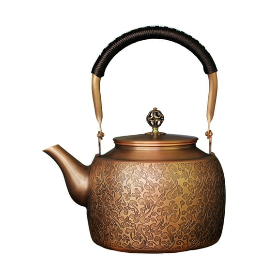 Copper kettle, teapot, retro kettle, tea pot with engraving, teapot made of pure, handmade, for tea lovers and coffee enjoyment 2L