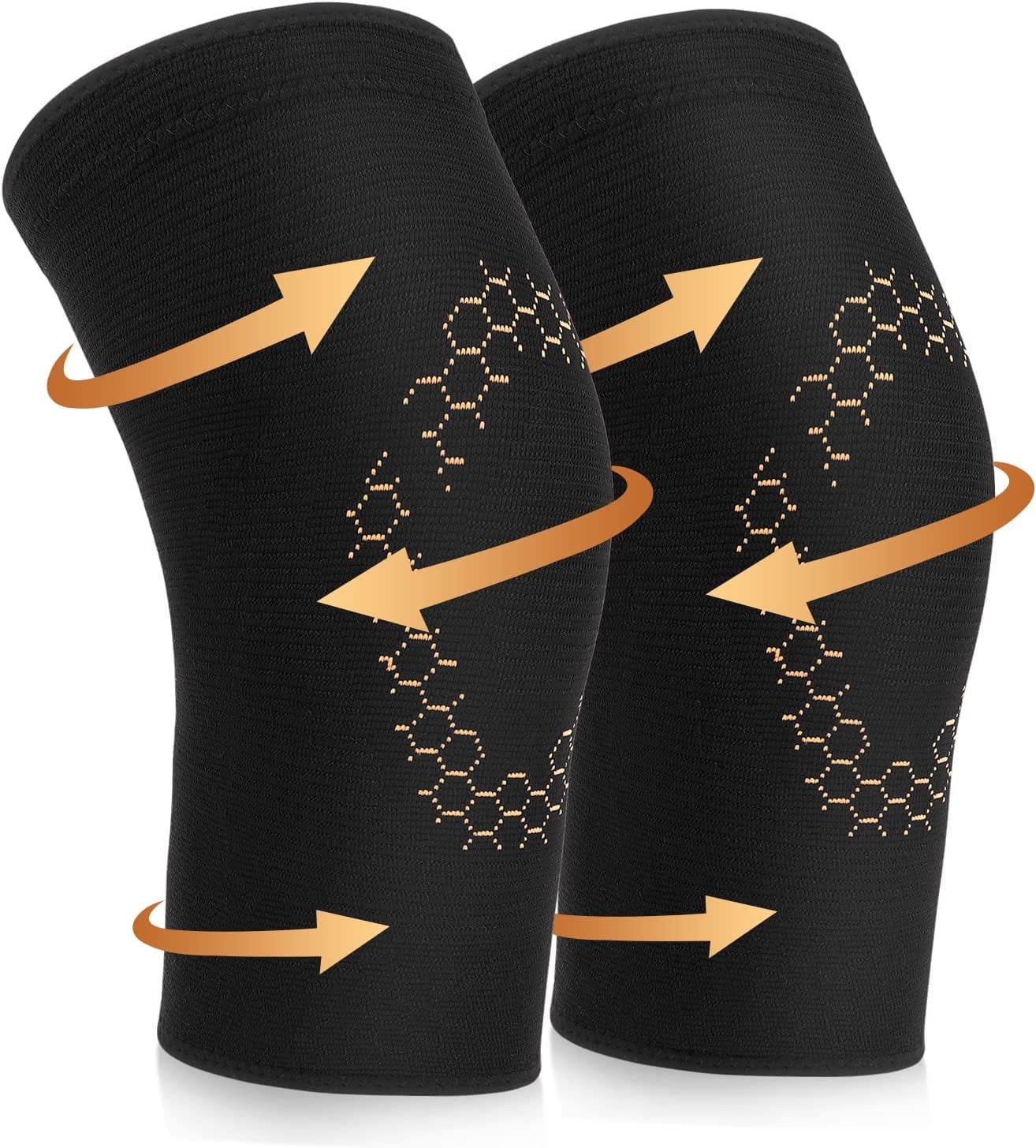 Copper knee braces for knee pain (2 pack) Knee Compression Sleeve