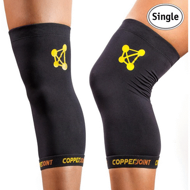 CopperJoint Knee Compression Sleeve - Copper Knee Recovery Brace for Joint Pain, Arthritis and Tendonitis - Elastic Support for Running, Jogging, Hiking - Fit for Men and Women - Unisex - XXL