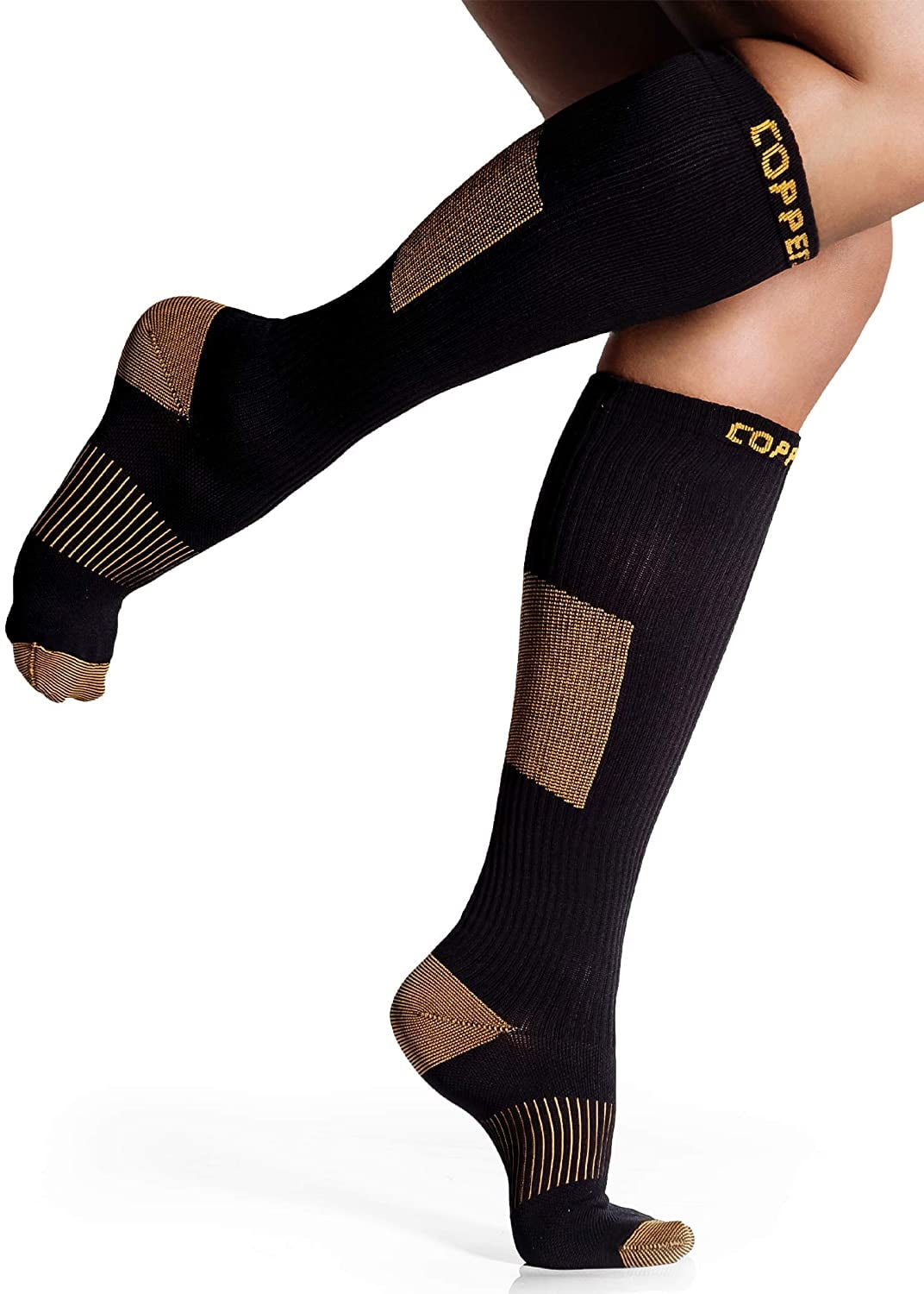 CopperJoint Long Compression Socks for Women and Men - 15-20 mm Hg