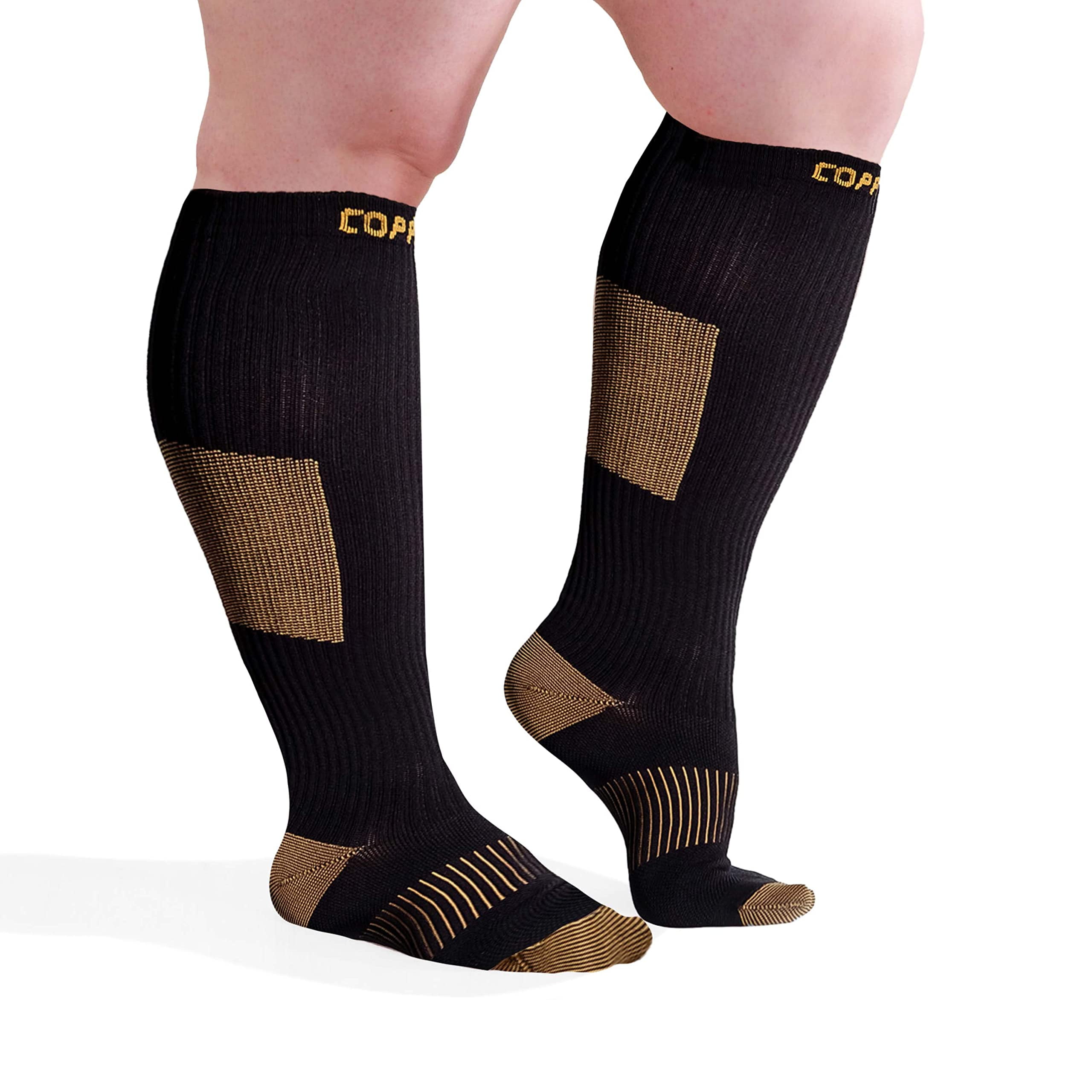 CopperJoint Wide Calf Copper Compression Socks for Women & Men