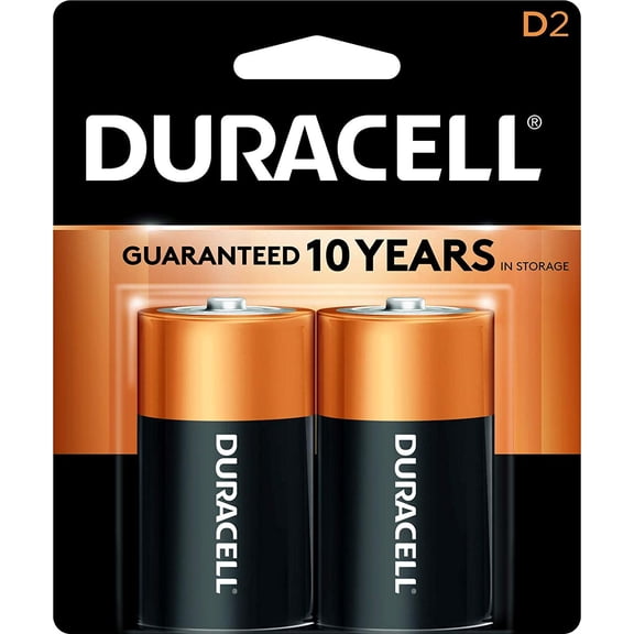 CopperTop Alkaline D Batteries 2/Pack