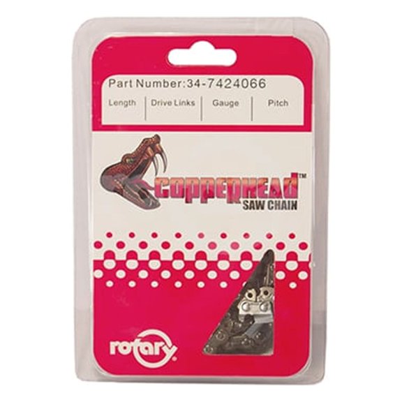 Copperhead .050 3/8 STD 66 LKS Chisel Without Bumper Link