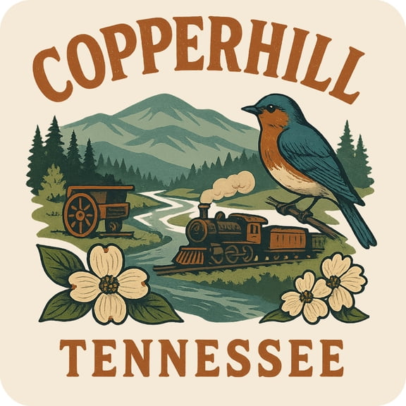 Copperhill Tennessee Keepsakes Souvenir Vinyl Sticker – Destination Travel Keepsake Collectible (3-Inches Wide)