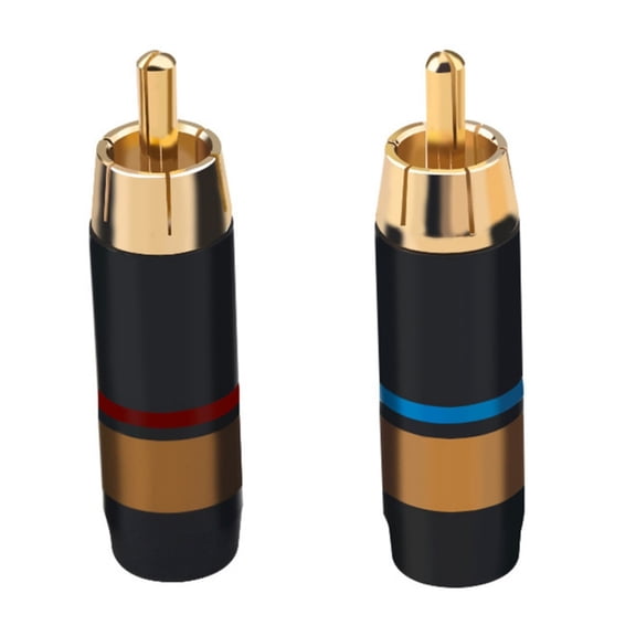 Coppers Welding Lotuses Plug Connectors Sound Lotuses Signals Cable Plug Coaxial Wire Terminals for Home Theater Systems