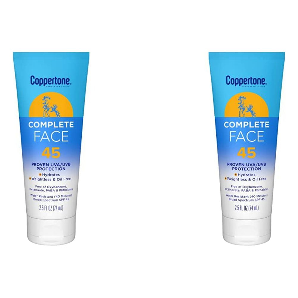 Coppertone Complete Spf 45 Face Sunscreen, Water Resistant Face