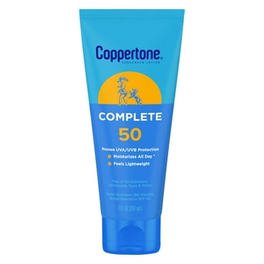 Coppertone Complete Sunscreen Lotion, SPF 50 Sunscreen, 7 oz