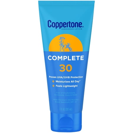Coppertone Complete Sunscreen Lotion, SPF 30 Sunscreen, 7 Oz