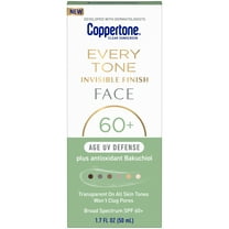 Coppertone Every Tone Invisible Finish Age UV Defense Face Sunscreen Lotion, SPF 60 , 1.7 fl oz