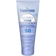 Coppertone Every Tone Sunscreen Lotion SPF 50, Rubs on Clear Sunscreen, 7 fl oz Tube