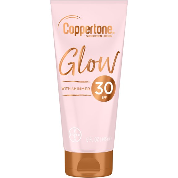 Coppertone Glow Shimmering Sunscreen Lotion with Broad Spectrum SPF 30, 5 oz