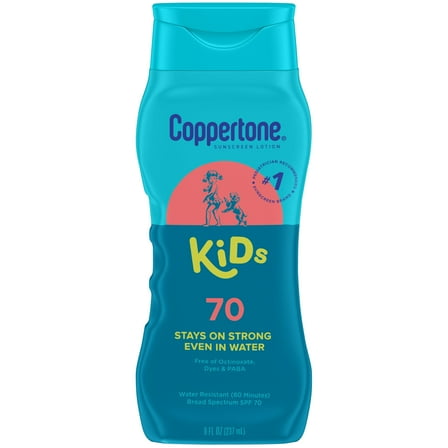 Coppertone Kids Sunscreen Lotion, SPF 70 Sunscreen for Kids, 8 fl oz