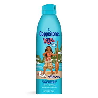 Coppertone Kids Exclusive Disney Moana Sunscreen Spray SPF 50, Water Resistant, 5.5 oz Can