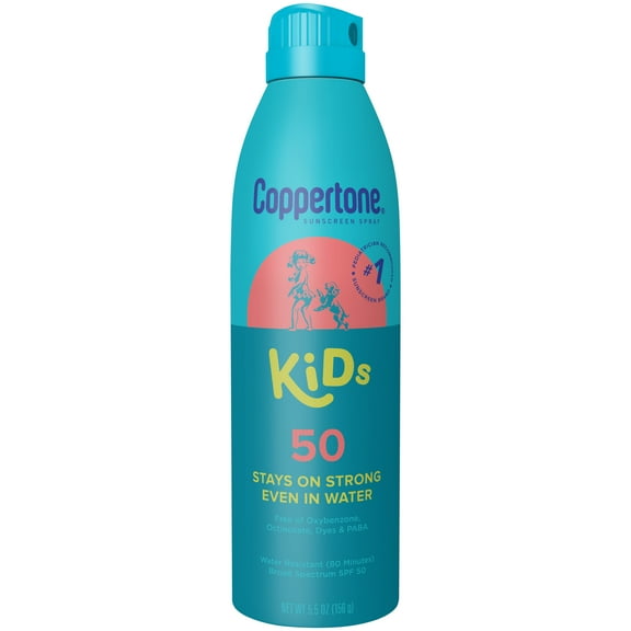 Coppertone Kids Sunscreen Spray, SPF 50 Spray Sunscreen for Kids, 5.5 Oz