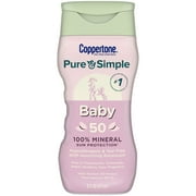 Coppertone Pure and Simple Baby Sunscreen Lotion SPF 50, 6 fl oz Bottle