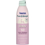 Coppertone Pure and Simple Baby Spray Sunscreen SPF 50, 5 oz bottle