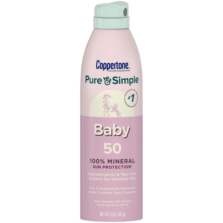 Coppertone Pure Simple Baby Sunscreen Spray, Water Resistant