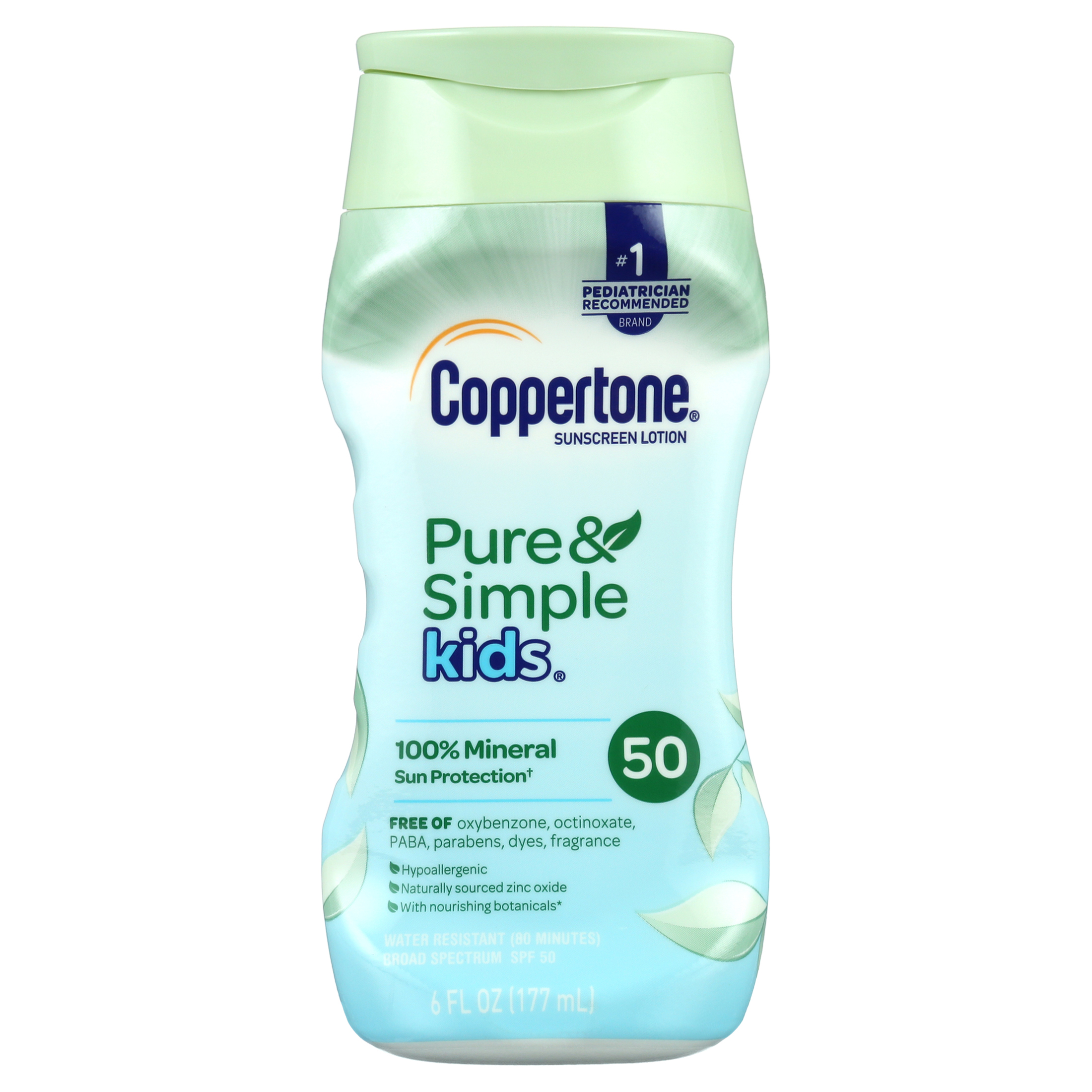 Coppertone Pure and Simple Kids Sunscreen Lotion, SPF 50, 6 Fl Oz - image 1 of 5
