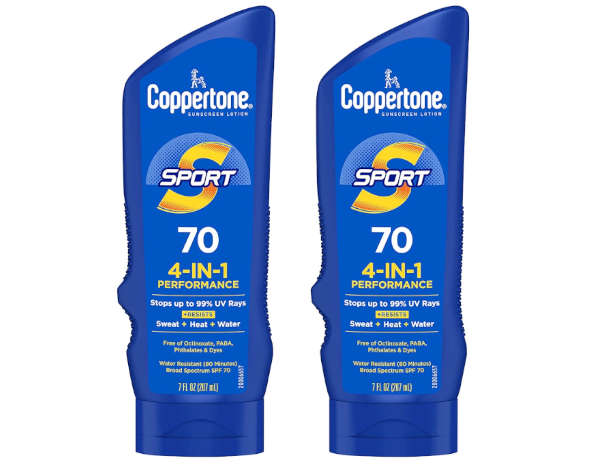 Coppertone Sport Sunscreen Lotion SPF 70 Broad Spectrum Water Resistant 7 fl oz (Pack of 2)