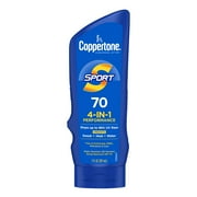 Coppertone Sport, 4-IN-1 Performance Sunscreen Lotion, Adult, SPF 70, 7 fl oz
