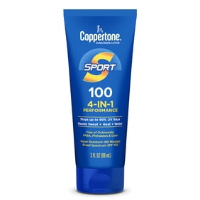 Coppertone Sport Sunscreen Lotion, SPF 100 Sunscreen, 3 fl oz